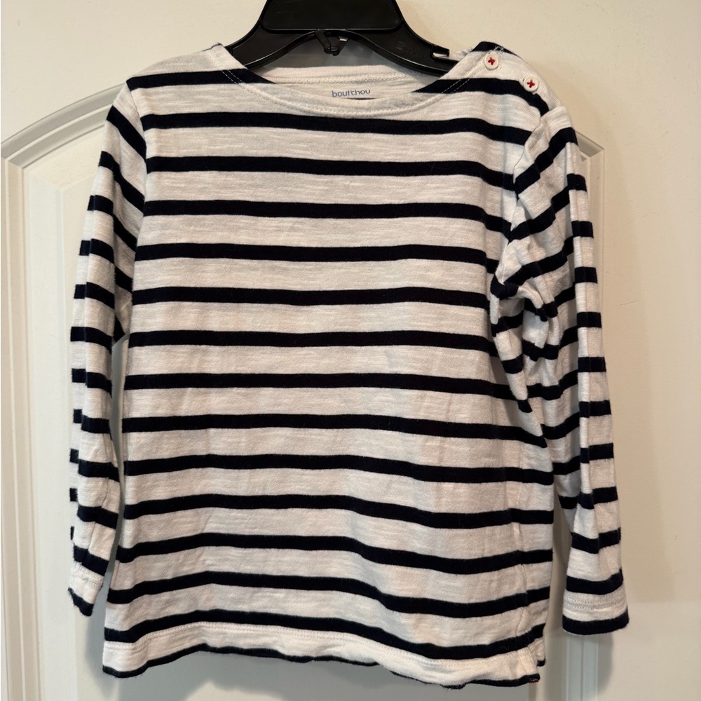 Striped Long Sleeve Kids Tee — 3t